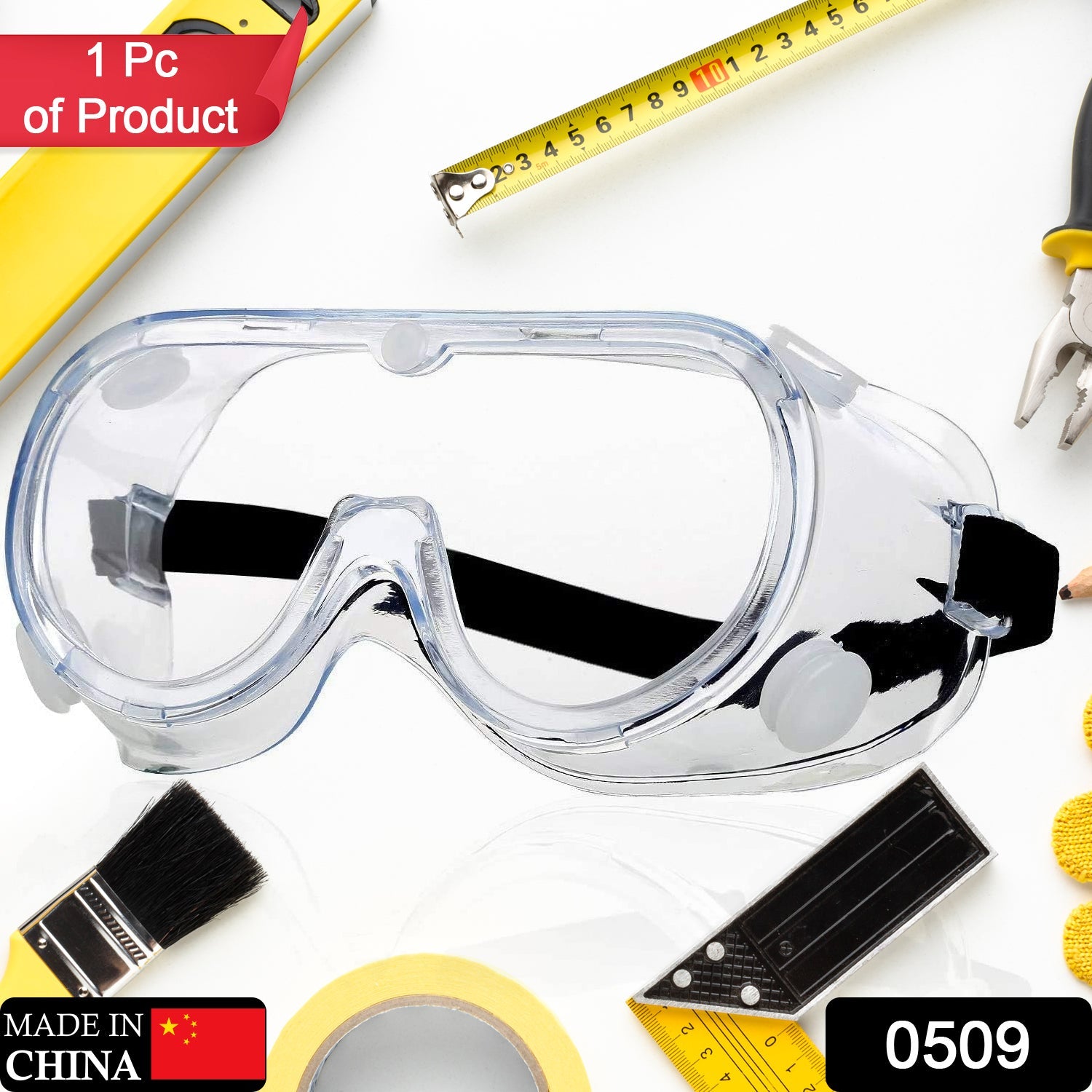 0509 Safety Goggles, Technic Safety Goggles Protection for Classroom Home & Workplace Prevent The Impact of Dust Droplets Gas Protection Glass DeoDap 0509 Safety Goggles, Technic Safety Goggles Protection for Classroom Home & Workplace Prevent The Impact of Dust Droplets Gas Protection Glass DeoDap